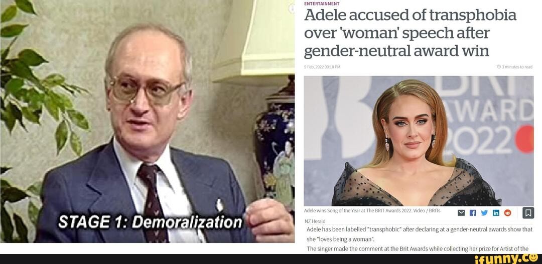 Entertainment Adele Accused Of Transphobia Over Woman Speech After