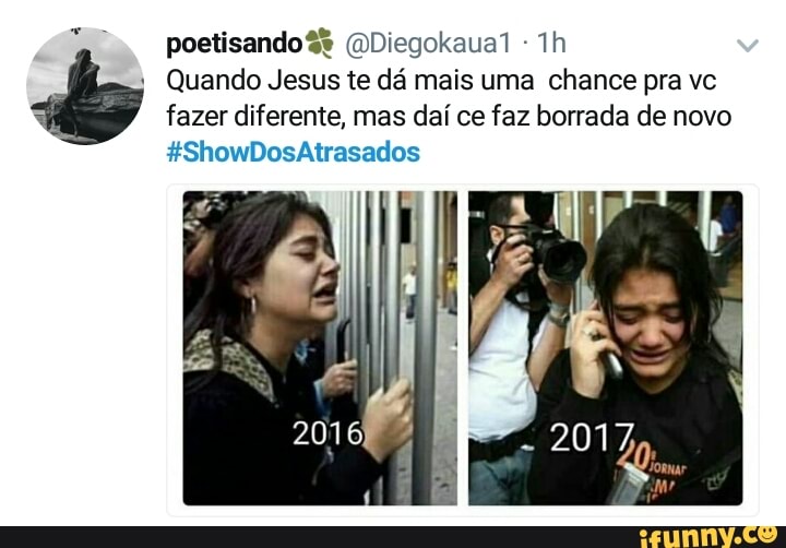 poetisando 3% (DDiegokaual Quando Jesus te dá mais uma chance pra vc
fazer diferente, mas daí ce faz borrada de novo