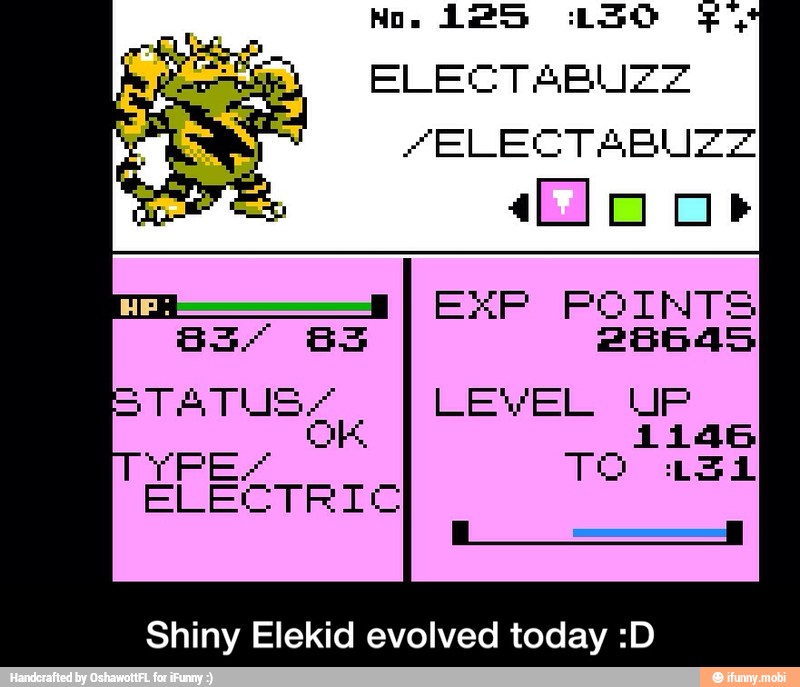 Shiny Elekid evolved today :D - Shiny Elekid evolved today :D