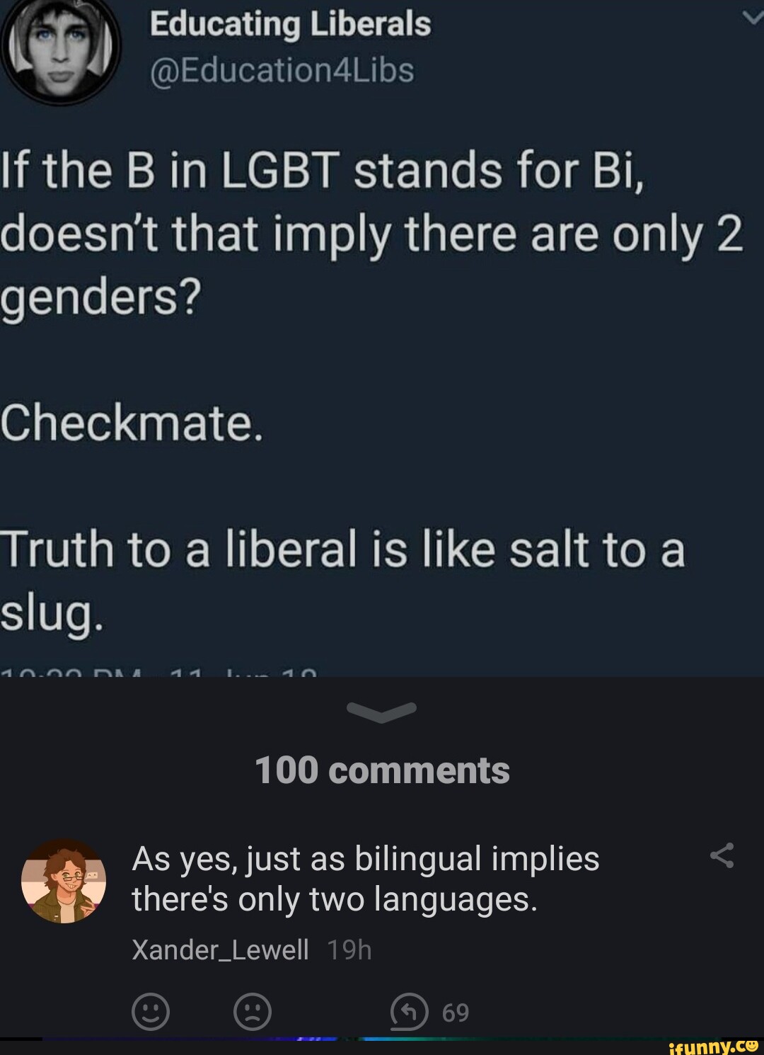 Educating Liberals Education4libs If The B In Lgbt Stands For Bi Doesn T That Imply There Are