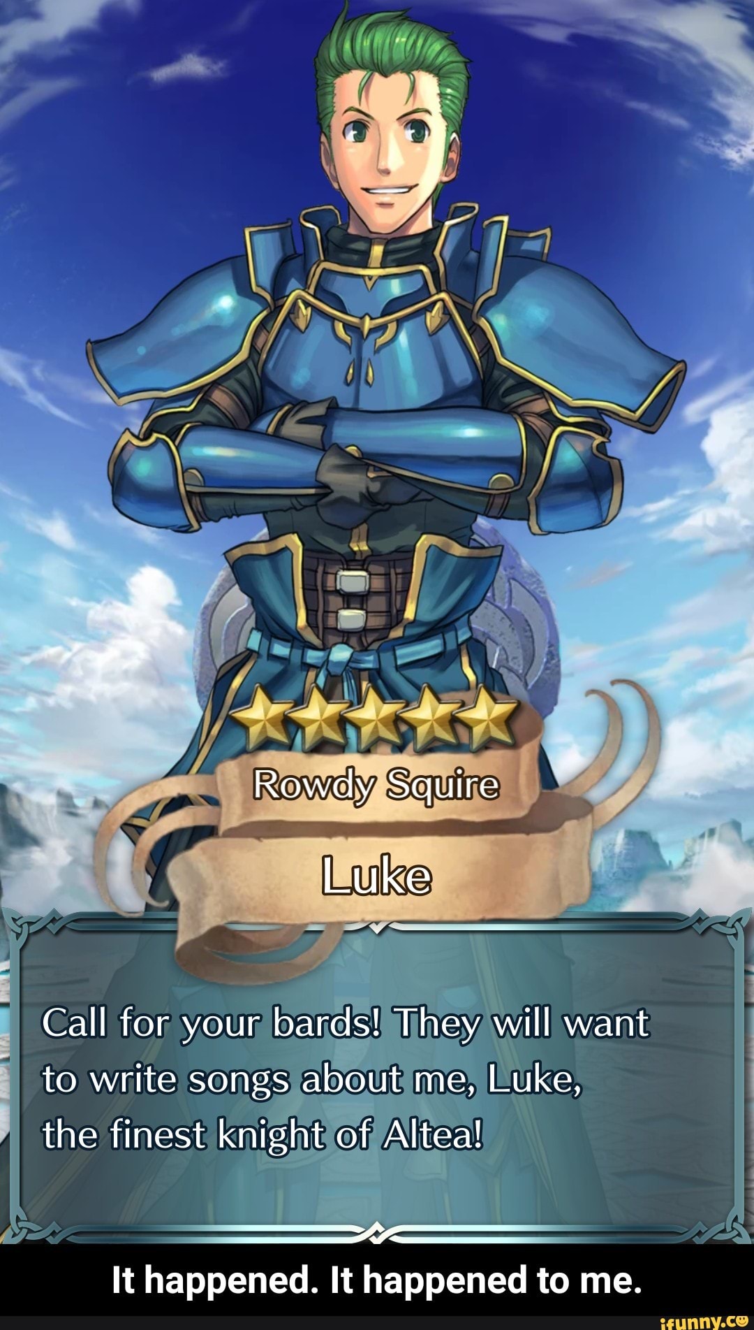 It happened. It happened to me. - )
