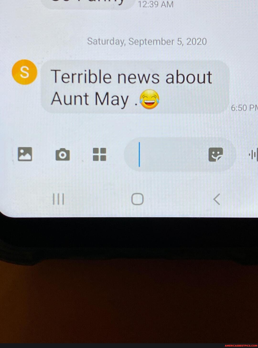 2 39 AM Saw cay Sejriember 5, 2020
Terrible news about
Aunt May