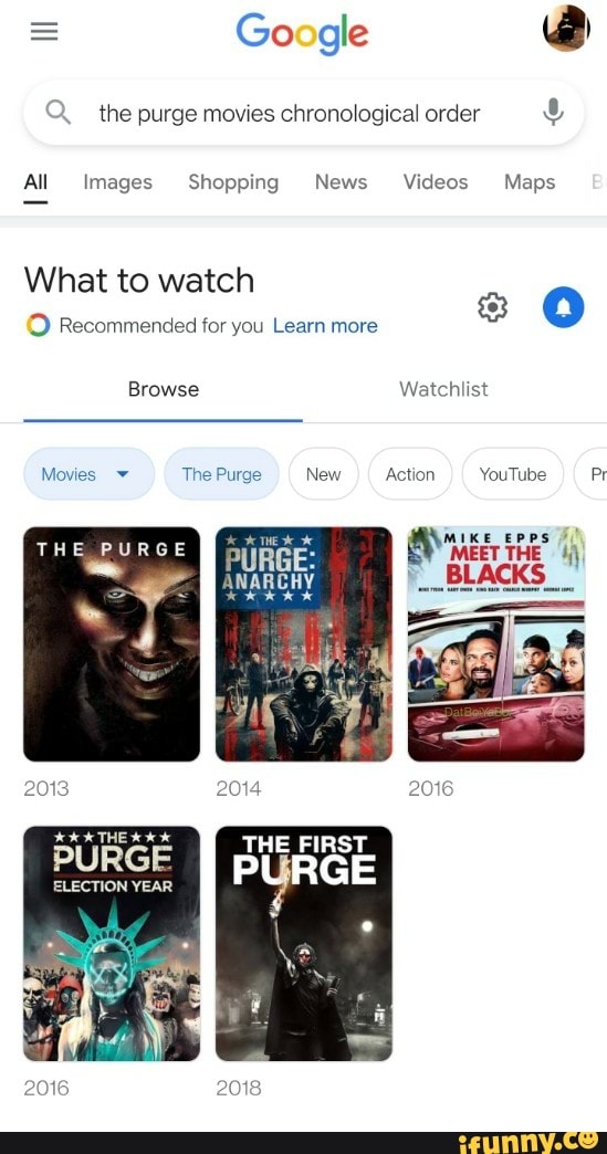 Ill the purge movies chronological order All Images Shopping News ...