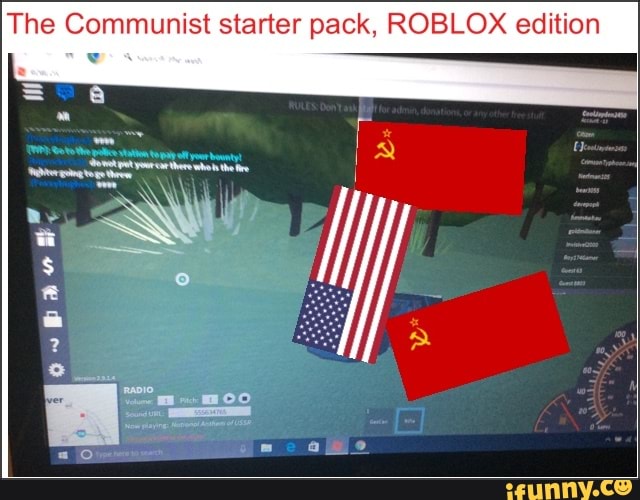 The Communist Starter Pack Roblox Edition Ifunny - free admin donates roblox