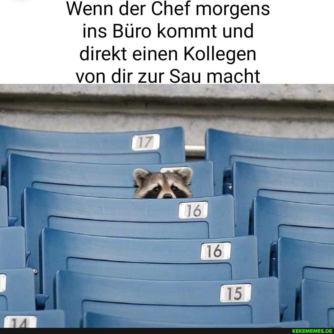 Wenn der Chef morgens ins Büro kommt und direkt einen Kollegen
von dir zur Sau macht