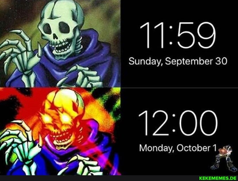 Sunday, September 30
Monday, October 1