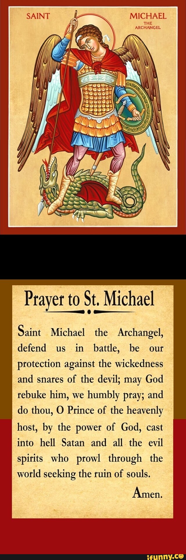 MICHAEL ARCHANGEL, Prayer to St. Michael Saint Michael the Archangel