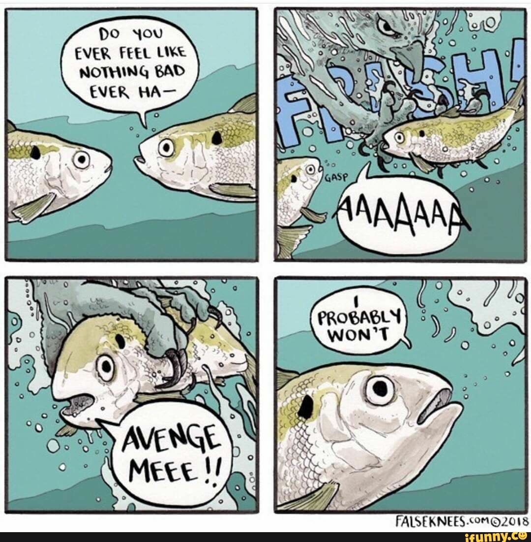 po you
EVER FEEL LIKe
NOTHING BAD EVER HA-
FALSEKNEES.OM@ 2018