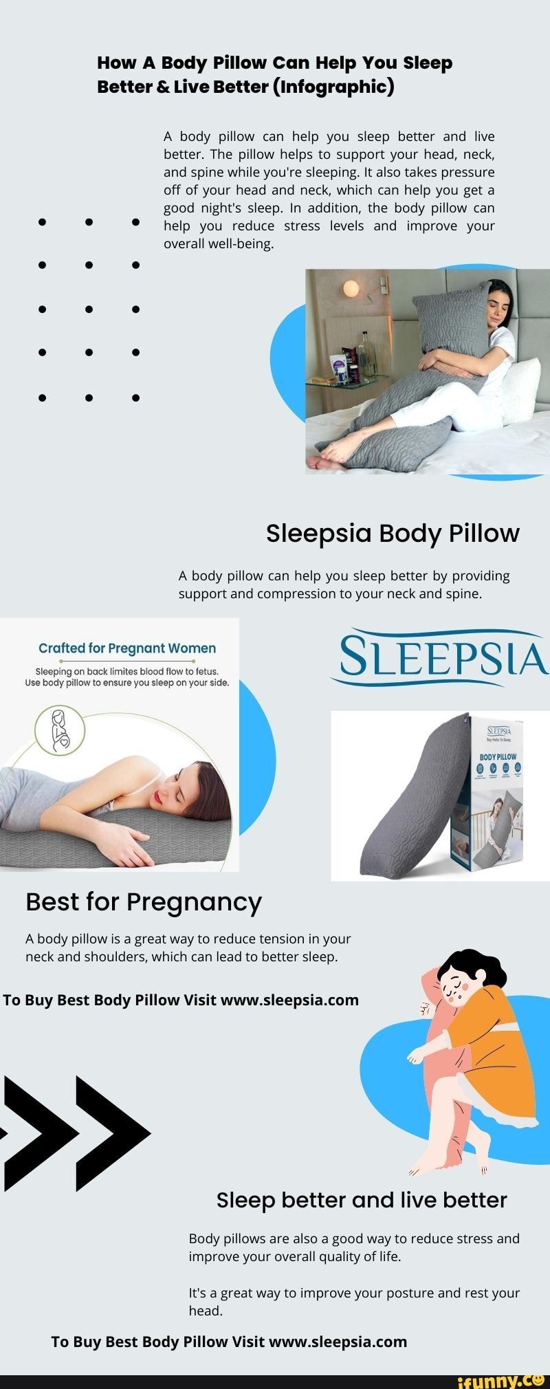 How A Body Pillow Can Help You Sleep Better & Live Better (Infographic