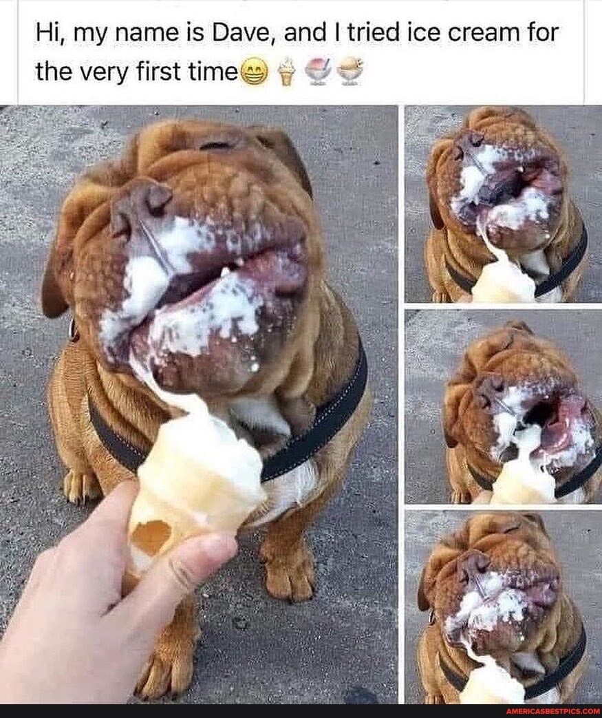 Hi, my name is Dave, and I tried ice cream for the very first time