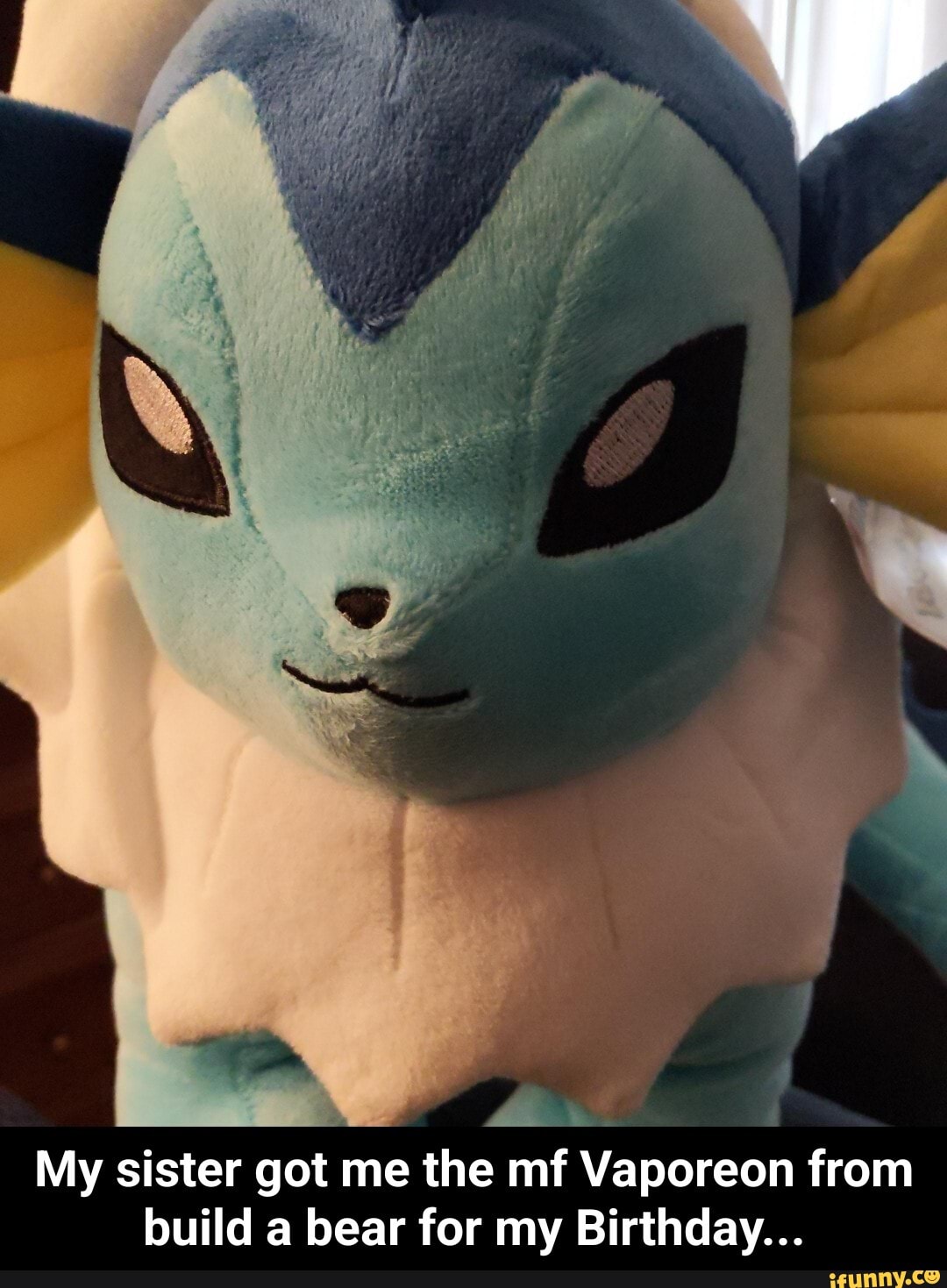 My Sister Got Me The Mf Vaporeon From Build A Bear For My Birthday My Sister Got Me The Mf Vaporeon From Build A Bear For My Birthday