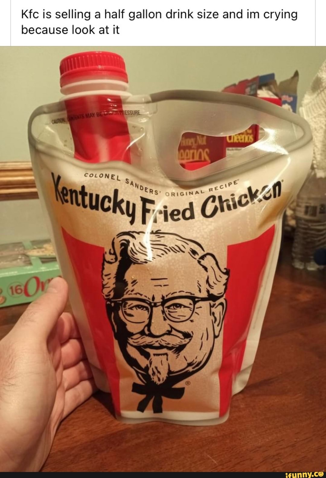 KFC has half gallon sodas that come in bags : r/mildlyinteresting