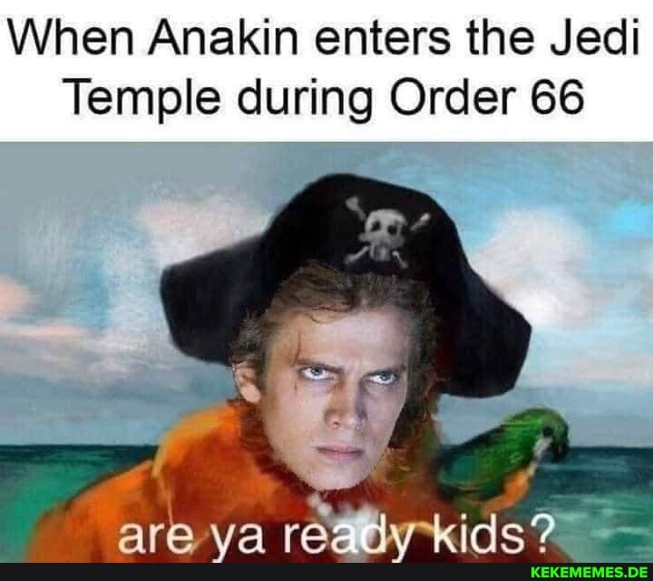 When Anakin enters the Jedi
Temple during Order 66
