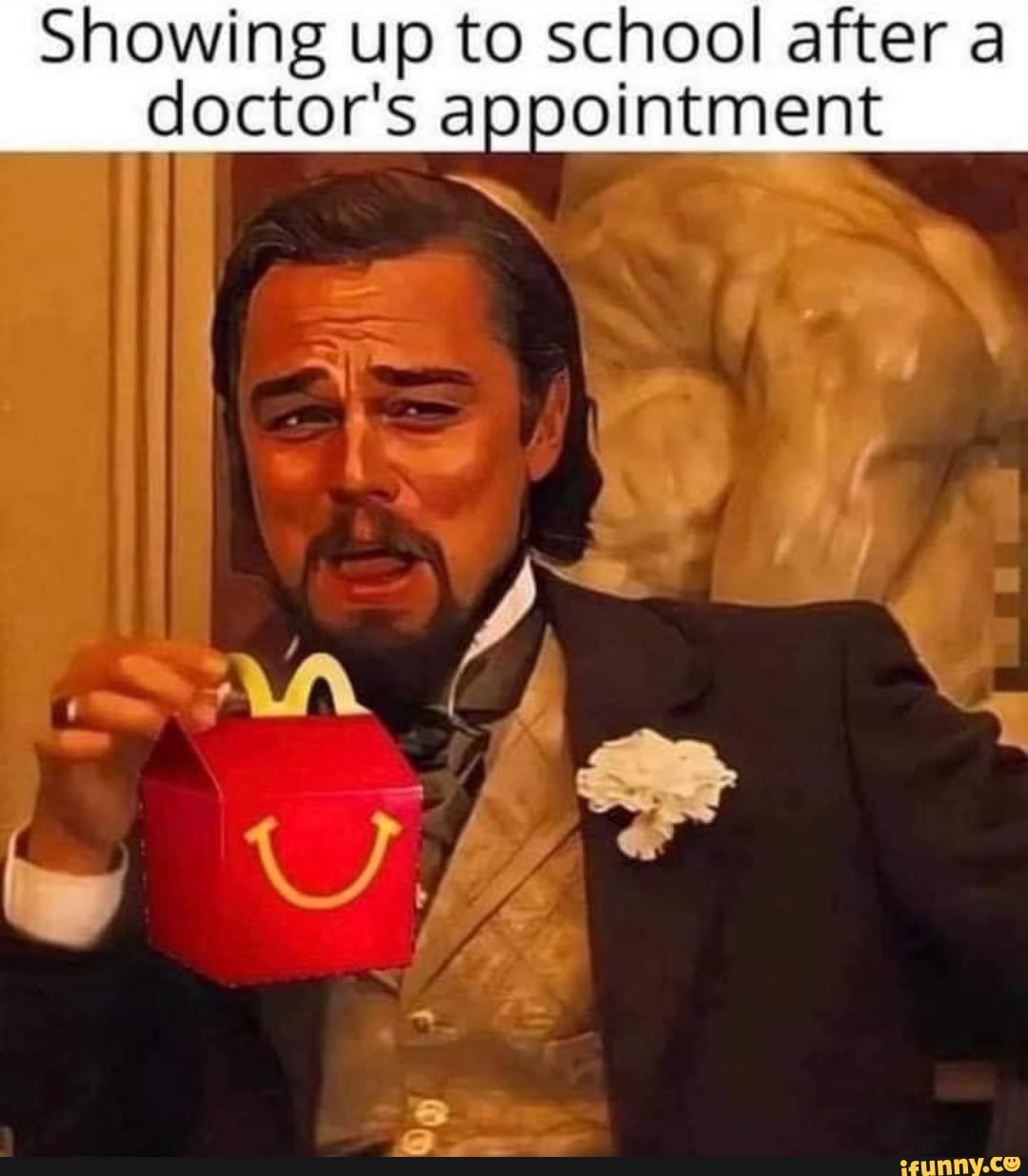 Showing up to school after a doctor's appointment