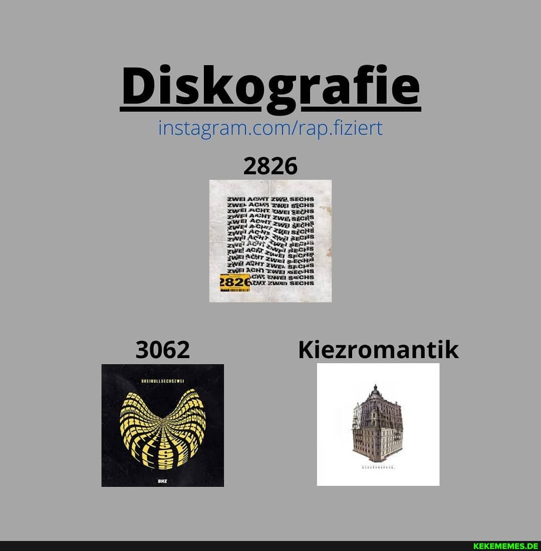 Diskografie
2826
ZwEI AwaT zuya. SECHS
Kiezromantik