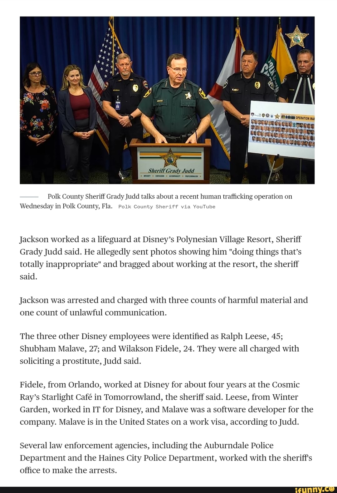 Four Disney employees arrested in Florida human trafficking, child ...