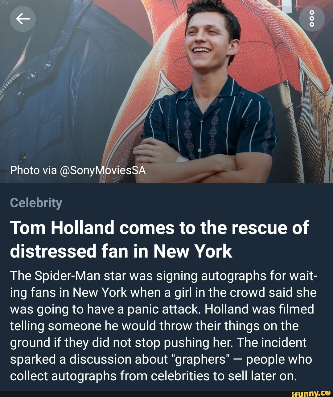 Celebrity Tom Holland comes to the rescue of distressed fan in New York(02)