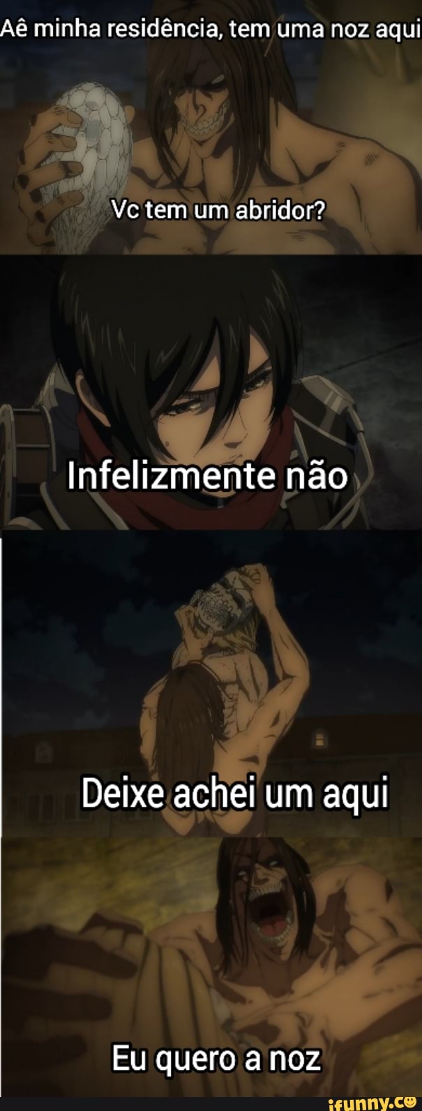 Aê minha residência, tem uma noz aqui
Vc tem um abridor?
Infelizmente não
Deixe achei um aqui
Eu quero a noz