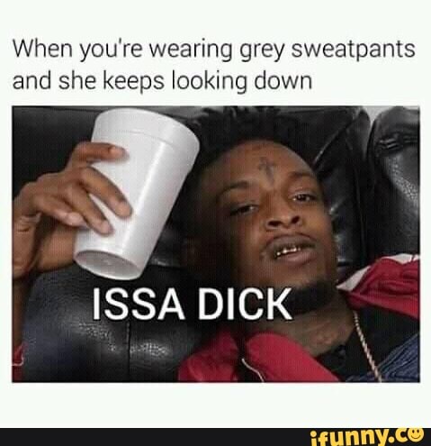 Grey sweatpants dick