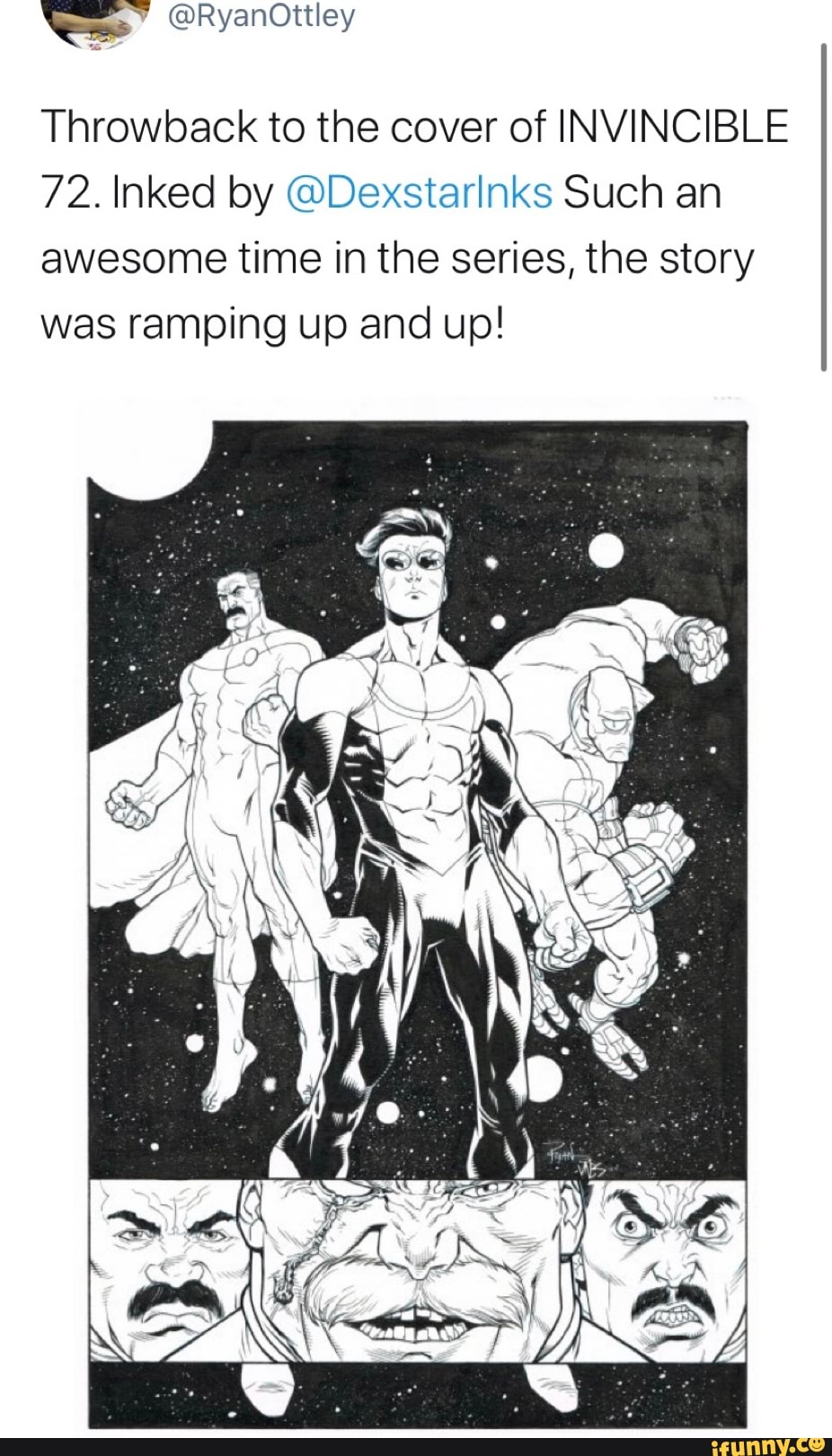 SS @RyanOttley Throwback to the cover of INVINCIBLE 72. Inked by