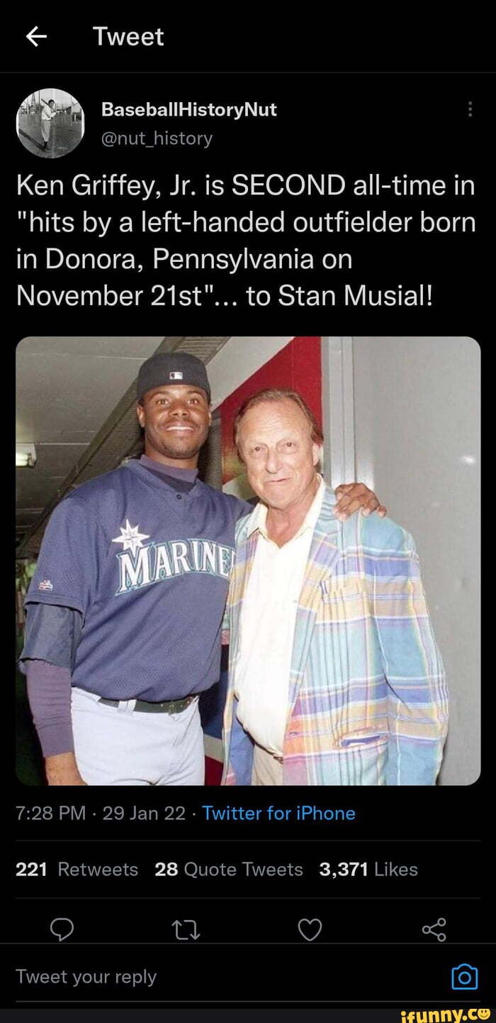 Ken Griffey Jr had so much swag he once played a game with platinum cleats,  cut off sleeves and a fake tattoo of his own logo on his arm - iFunny