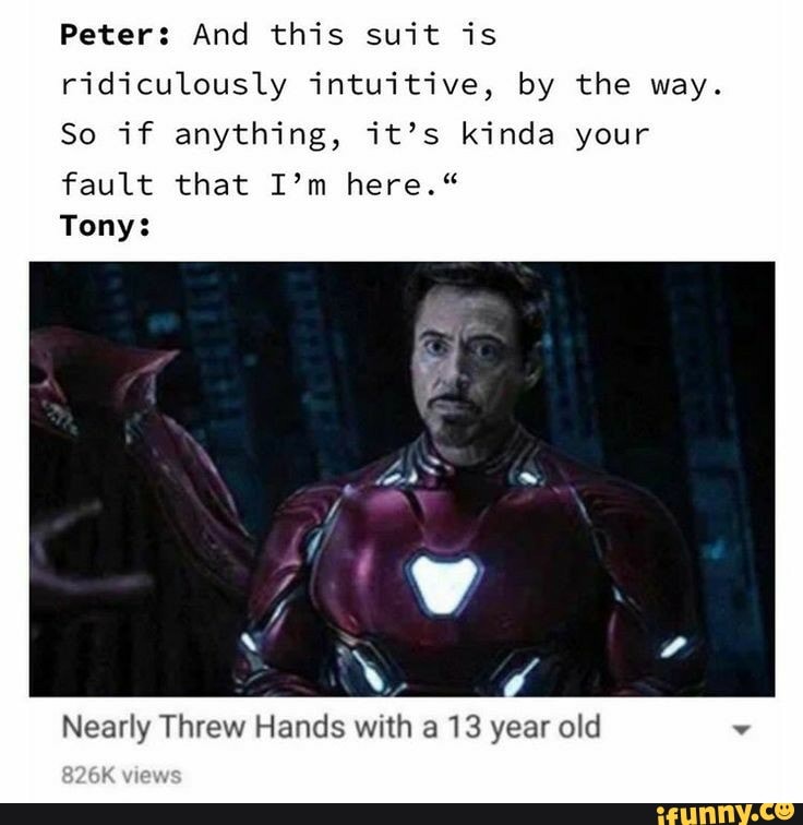 Peter And this suit is ridiculously intuitive, by the way. 50 if