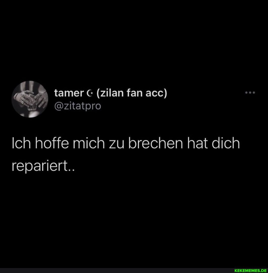 tamer (zilan fan ace)
Ich hoffe mich zu brechen hat dich repariert..