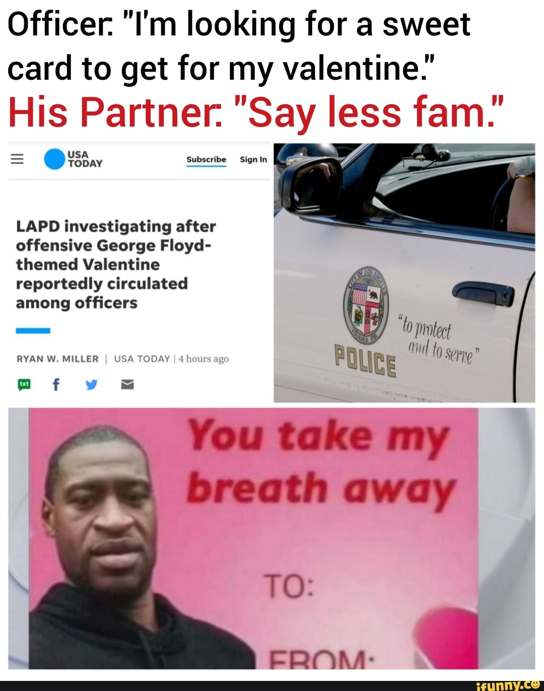 officer i m looking for a sweet card to get for my valentine his partner say