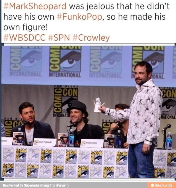 MarkSheppard was jealous that he didn't
have his own #FunkoPop, so he made his
own figure!