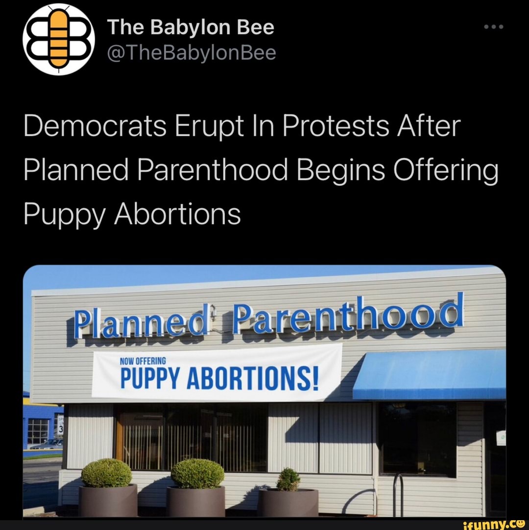 The Babylon Bee @TheBabylonBee Democrats Erupt In Protests After ...