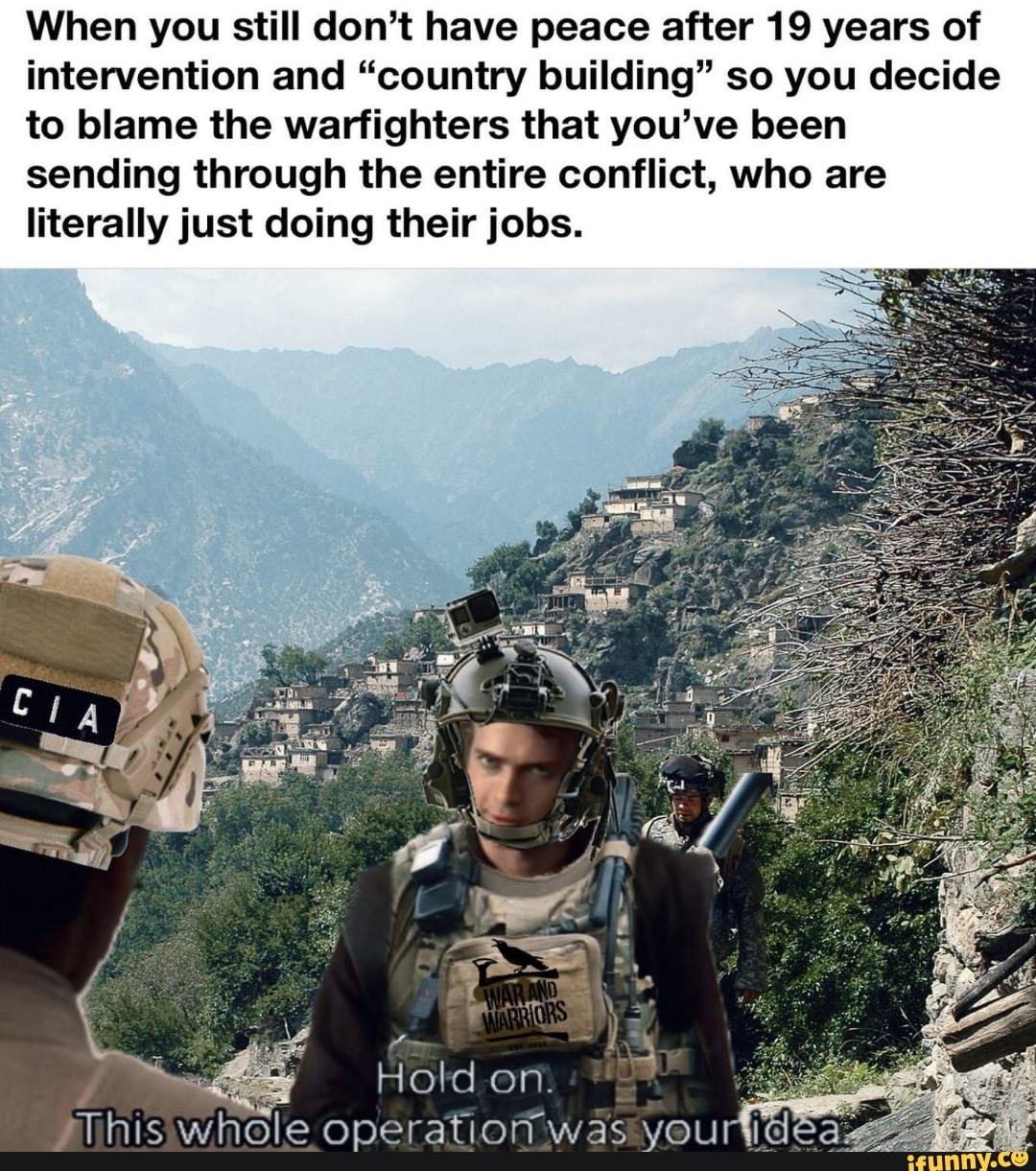 When you still don't have peace after 19 years of intervention and ...