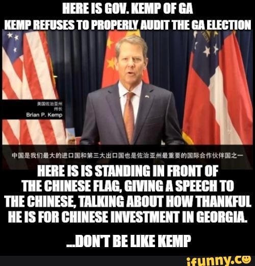 HERE IS GOV. KEMP OF GA KEMP REFUSES TO PROPERLY AUDIT THE GA ELECTION