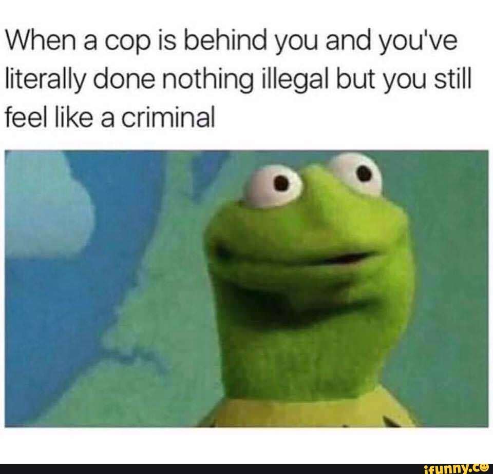 50% Off Assorted Memes - When a cop is behind you and you've literally ...