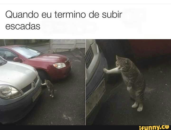 Quando eu termino de subir
escadas