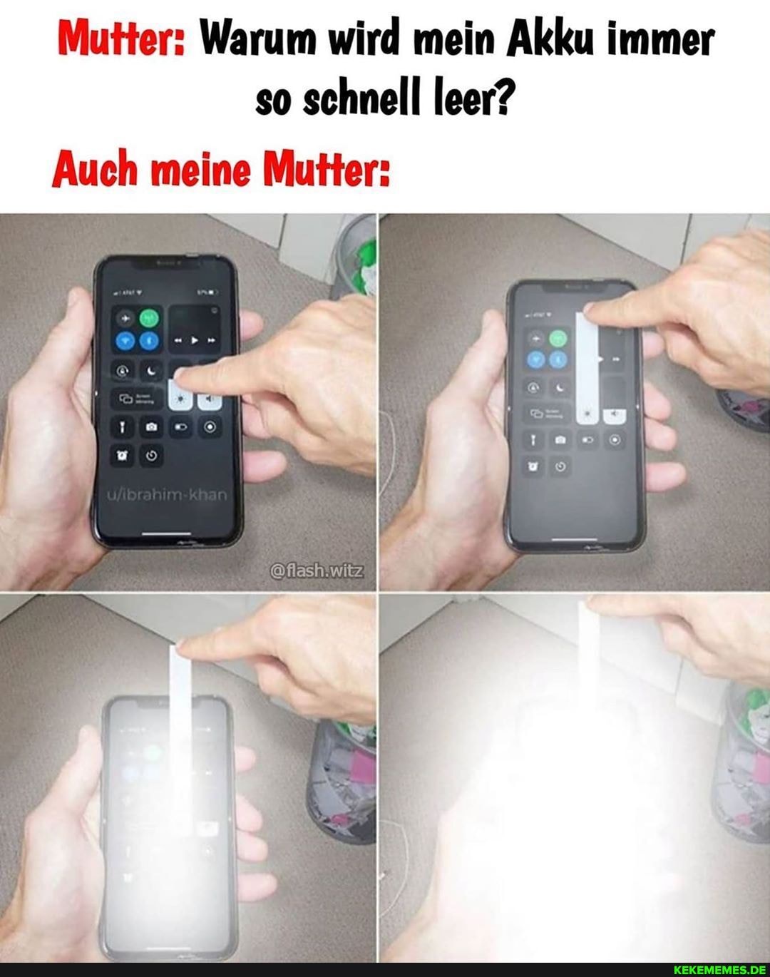 Mutter: Warum wird mein Akku immer so schnell leer?
Auch meine Mutter: