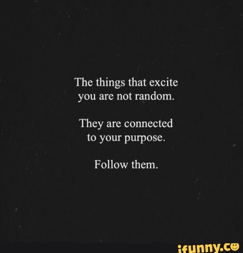 The things that excite you are not random. They are connected to your ...