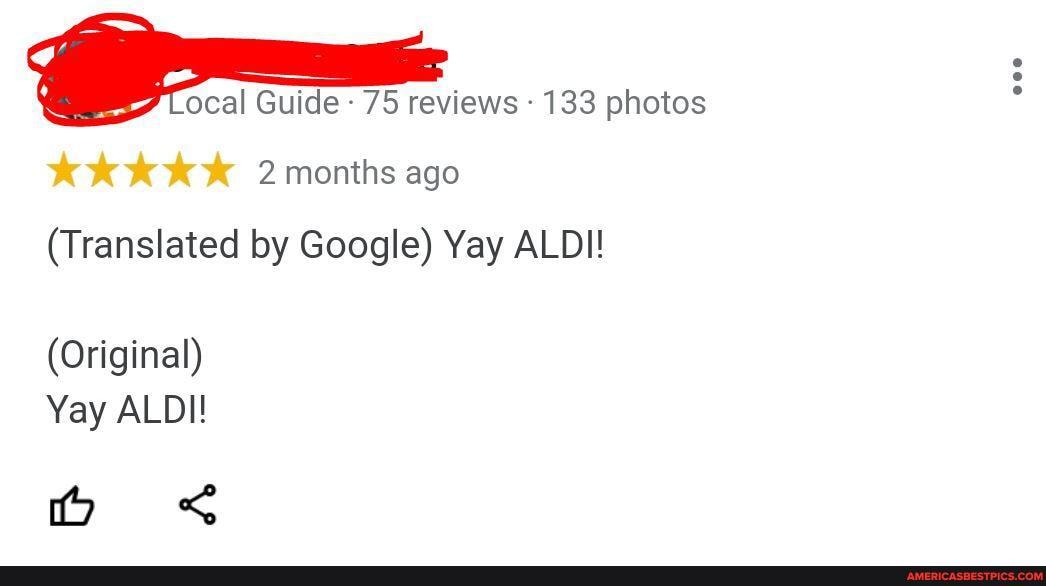 Local Guide - 75 reviews 133 photos
2 months ago
(Translated by Google) Yay ALD!!
(Original)
Yay ALDI!
om