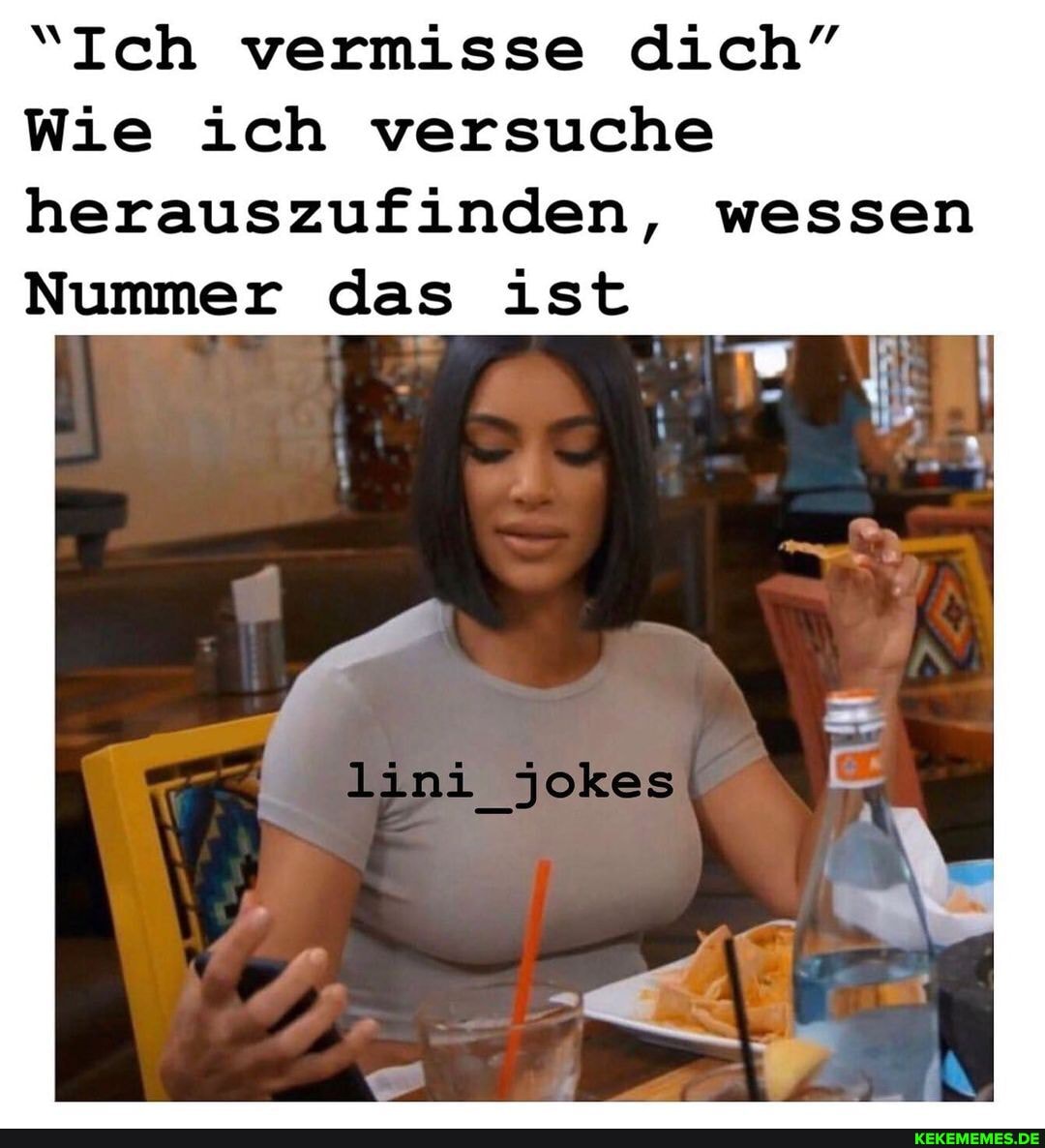 "Ich vermisse dich"
Wie ich versuche herauszufinden, wessen
Nummer das ist
lini_jokes
