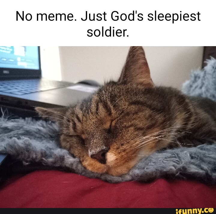 No meme. Just God's sleepiest soldier. - iFunny