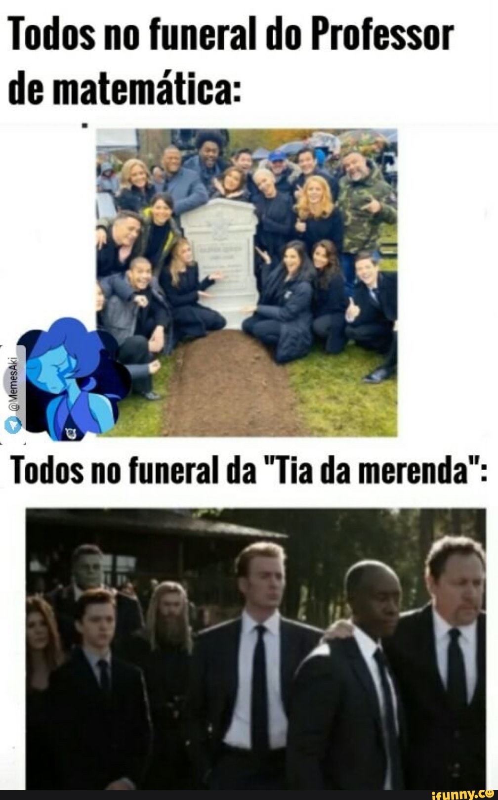 Todos no funeral do Professor de matemática:
da