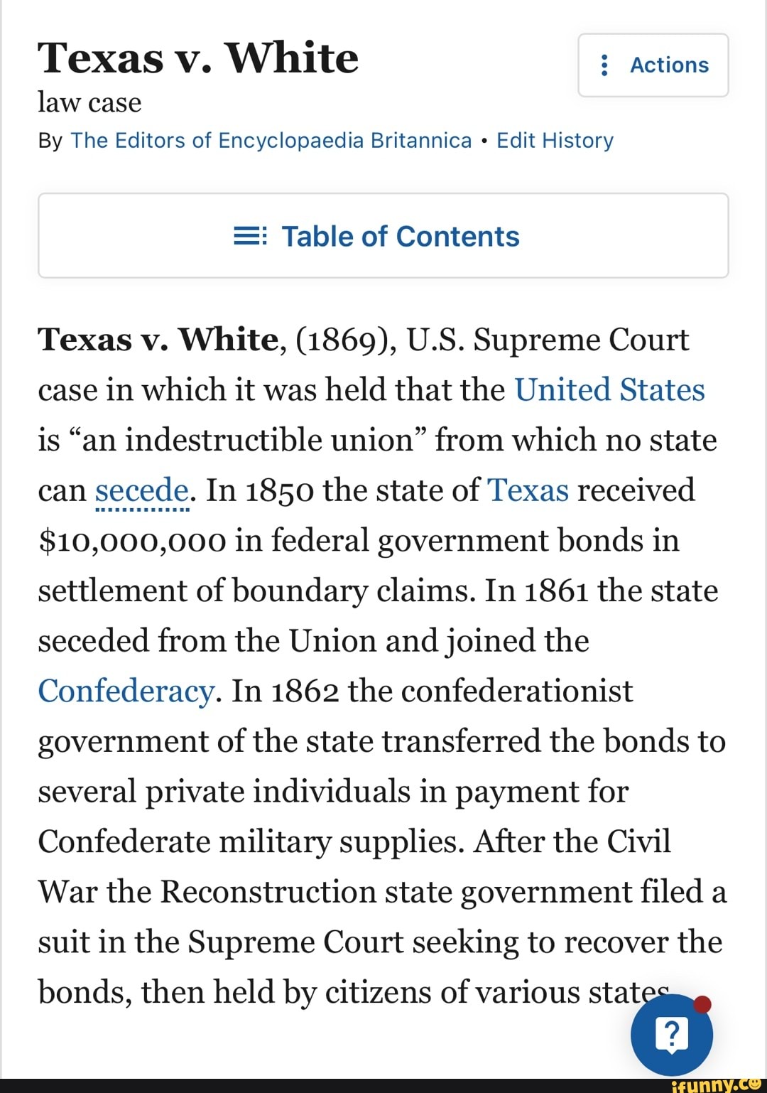 Texas White Actions Law Case By The Editors Of Encyclopaedia Britannica ...