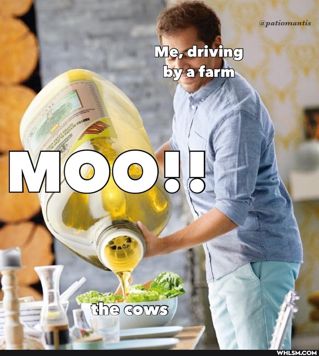 Me, driving by a farm