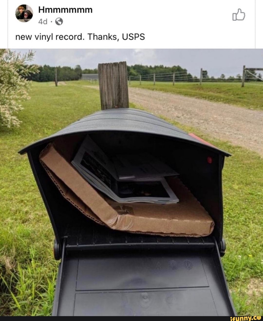 new vinyl record. Thanks, USPS