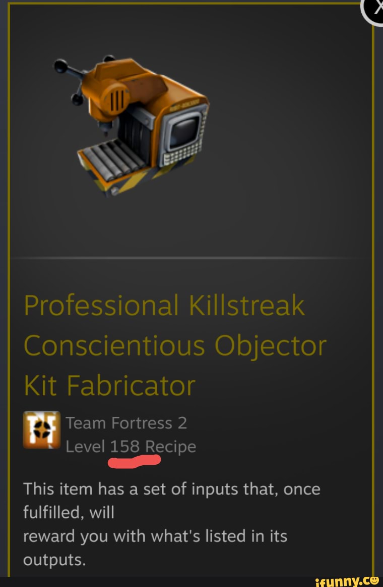 Professional ak Conscientious Objector Kit Fabricator Team Fortress 2 ...