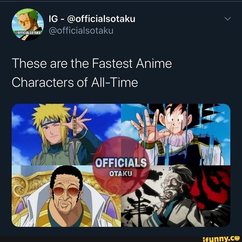 Whos The Fastest Anime Character