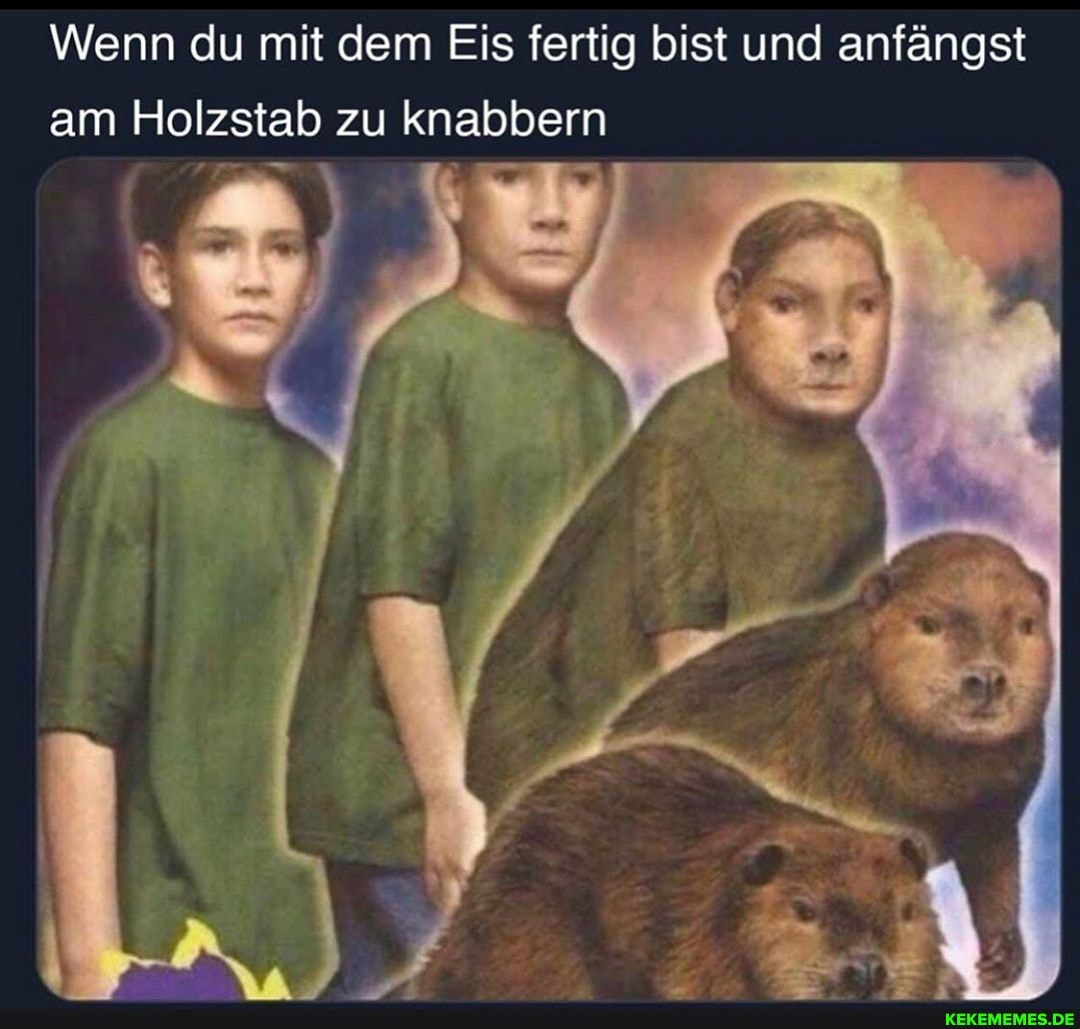 Wenn du mit dem Eis fertig bist und anfängst am Holzstab zu knabbern