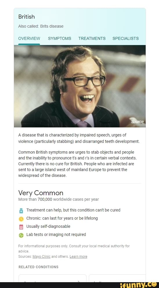 British Also called: Brits disease OVERVIEW SYMPTOMS TREATMENTS