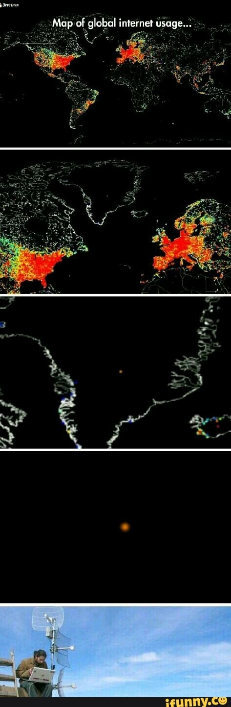 Map of global internet usage...