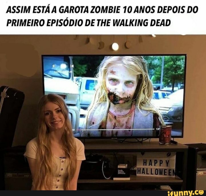 ASSIM ESTÁ A GAROTA ZOMBIE 10 ANOS DEPOIS DO PRIMEIRO EPISÓDIO DE THE WALKING DEAD