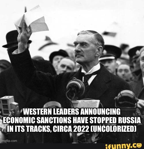 WESTERN LEADERS ANNOUNCING ECONOMIC SANCTIONS HAVE STOPPED RUSSIA INITS   90b07212440567fe40d881b6eb7bc7a037b051b9b3bfcb29f21d7a35728942cf 1 